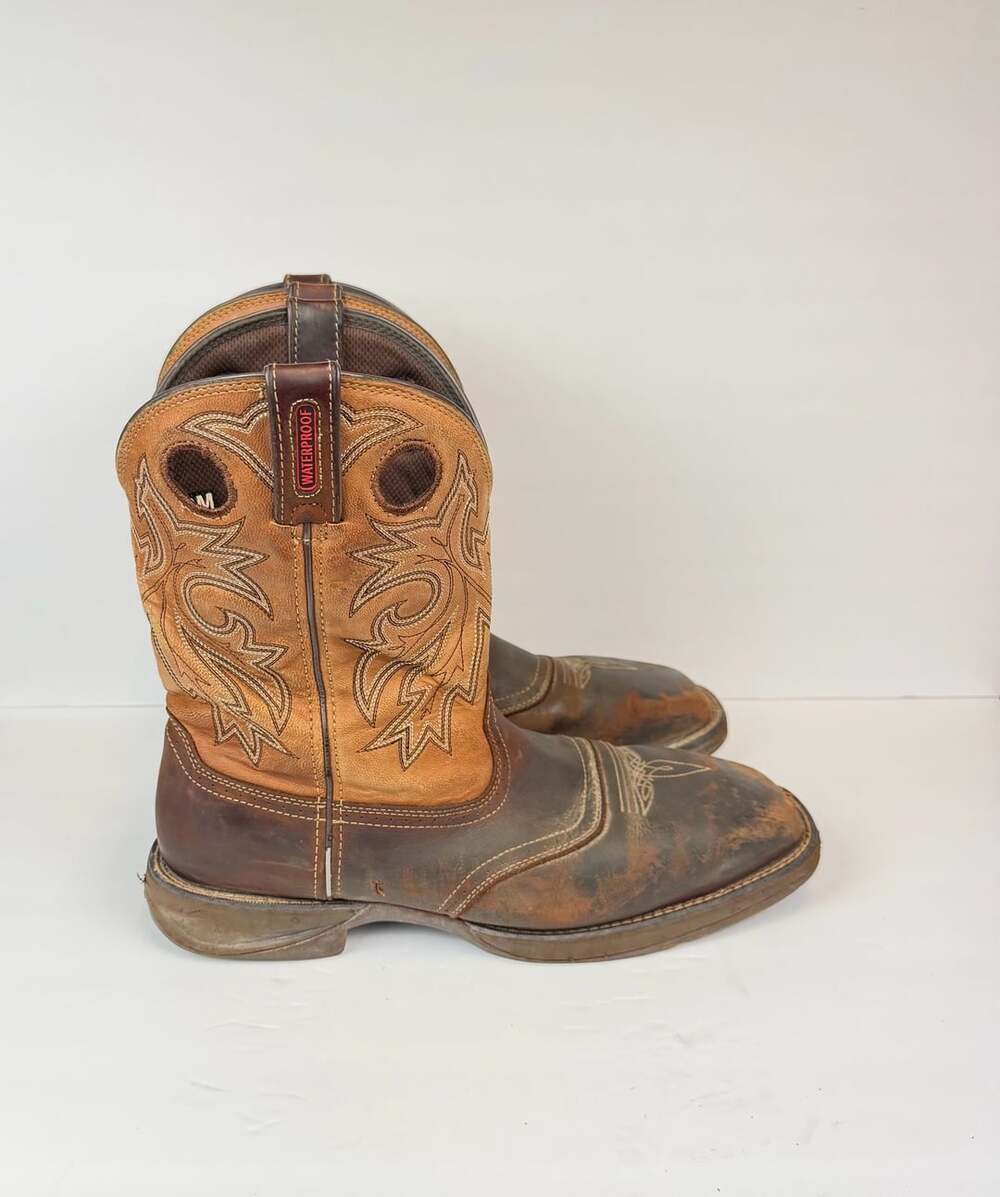 Durango Rebel Waterproof Western Boot Size 13M Brown Tan Leather